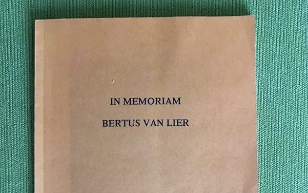 In memoriam Bertus van Lier